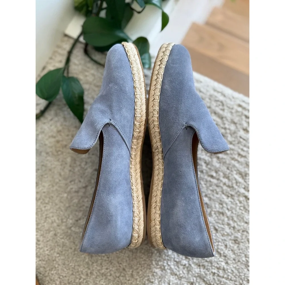 NWOB M.Gemi Agio Suede Espadrille Loafers Italian Luxury Blue 42 US 11
